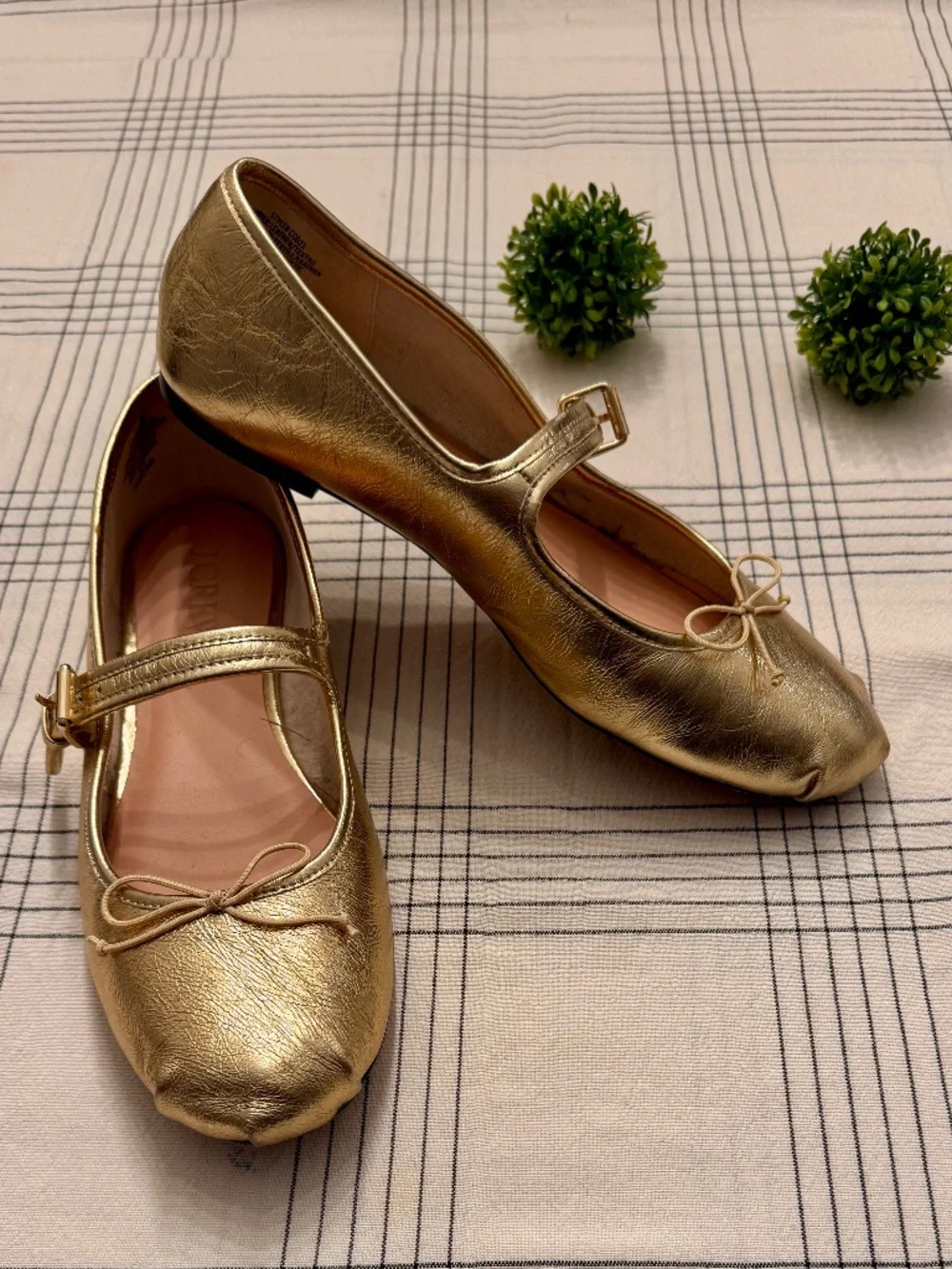J. Crew Gold Metallic Mary Jane Ballet Flats - Size 9.5 I Excellent condition